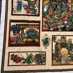 Night Before Christmas Victorian Mice Family Decorating Tree Panel Janet Orfini