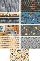 Assorted Let’s Get Building Flat Fold Assortment 20 Yard Bundle Cotton Fabric