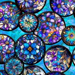 MOSAIC BLOOMS by Morris Creative Group for QT Fabrics – bty – item #31485-Q