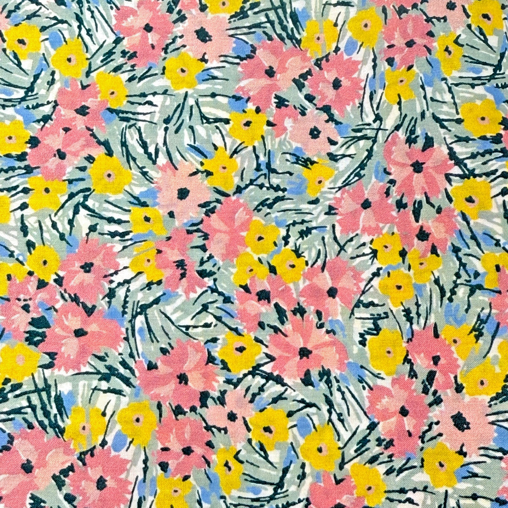 Liberty of London TANA LAWN cotton “Champion’s Bouquet” 2 Yards Floral Fabric