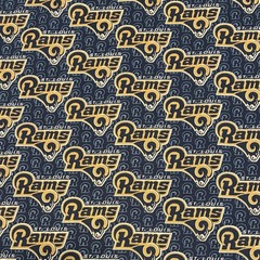 St Louis Rams Cotton Fabric 39” x 39” NFL OOP HTF Fabric Traditions Blue Gold