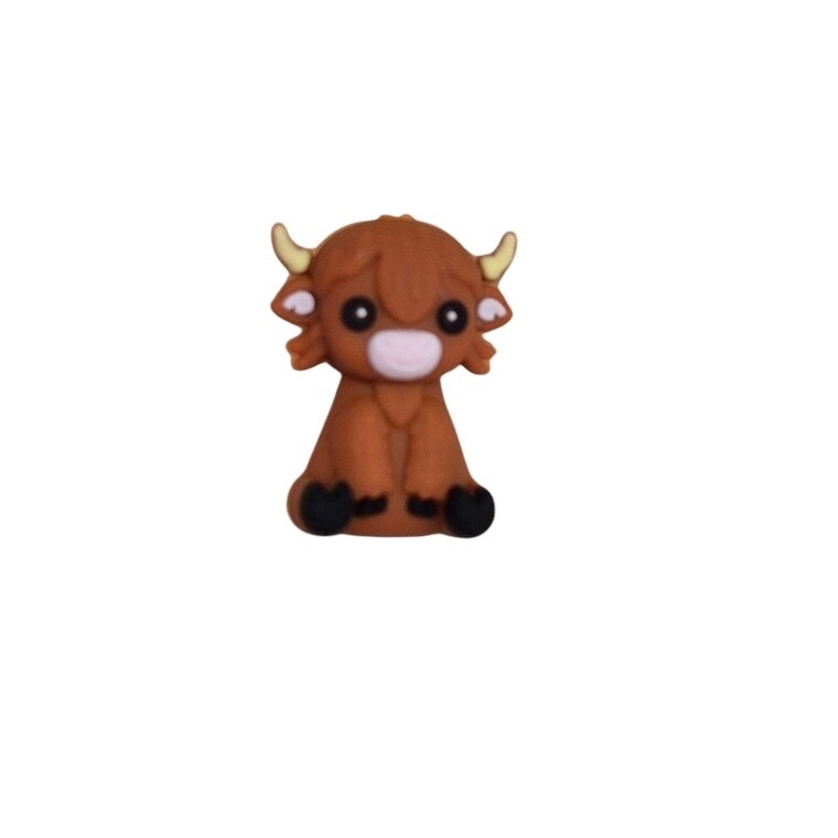 Cow Silicone Focal Bead