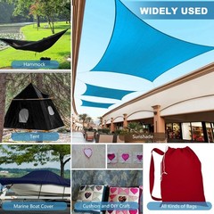 1200D Thicken Waterproof Canvas Fabric by The Yard 58″ W 1 Yard, Sky Blue