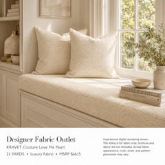 KRAVET Couture Love Me Pearl 21 YARDS Luxury Fabric Material MSRP $6615