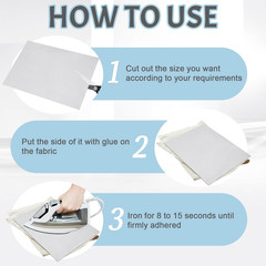 Iron on Fusible Fleece Interfacing for Sewing, White 39 Inches X 1 Yard Medium W