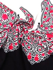 Modern Boho Chic Paisley Cotton Stretch Sateen Border-Print Panel!