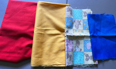 Material/Fabric Lot of 25 Assorted pcs 8 lbs of fabric Some large pieces