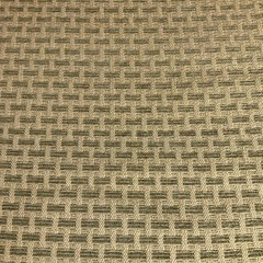 Beige Green Chenille Basket Weave Upholstery Fabric