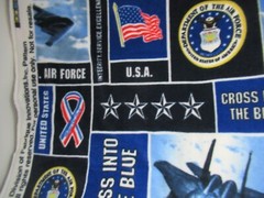 Military Fleece ” U.S. Air Force” Block 60″ Polyester Fleece Fabric 54″ X60″