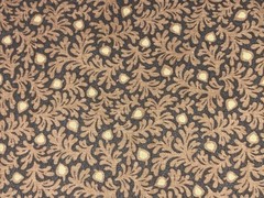 By 1/2 Yd Brown Floral Twisting Leaves Tone on Tone Cotton Quilt Fabric BTHY