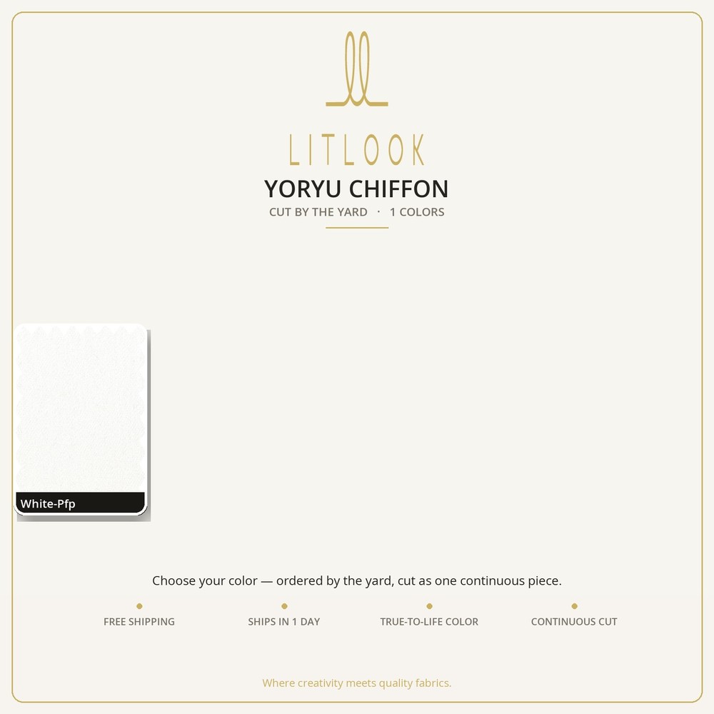 Yoryu Chiffon Fabric by the Yard — Crinkle Chiffon, 55/56″ Wide, Many Colors