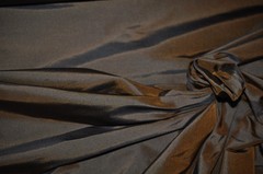 100% Silk Dupioni Brown Drapery Sewing Fabric Home Decor Costuming S6