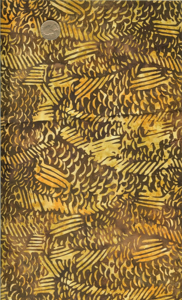 BATIK “FISH SCALES/BROWN” – MICHAEL MILLER – BTHY – 18″X44″