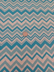 42 x 33″ Turquoise Zigzag Print,100% Cotton Fabric for Quilting, Sewing, Crafts