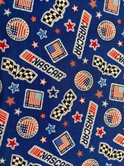 Nascar Racing Logo Badges, Cotton Fabric, Fat Quarter
