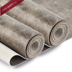 PU Fabric Leather 1 Yards 54″ x 36″, Cut by the yard, Grey_two-tone Pattern