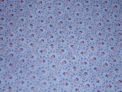 Vintage Calico Purple Blue Floral Quality Cotton Fabric – 1 yd + 12″ x 44″