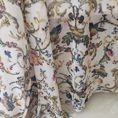 1 Yard Vintage Dress Fabric Crinkled Chiffon Material Crepe