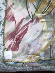 3 Vintage Cotton Squares High Quality Drapery Fabric Remnants 25″ X 25″
