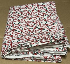 Daisy Kingdom PEPPERMINT HILL CANDY CANES Christmas Fabric 4+ Yards Vtg RARE