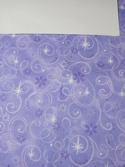 Fabric Traditions Purple Scrolls/Flowers/Stars Silver Sparkles 1 1/2 Yards x 45″