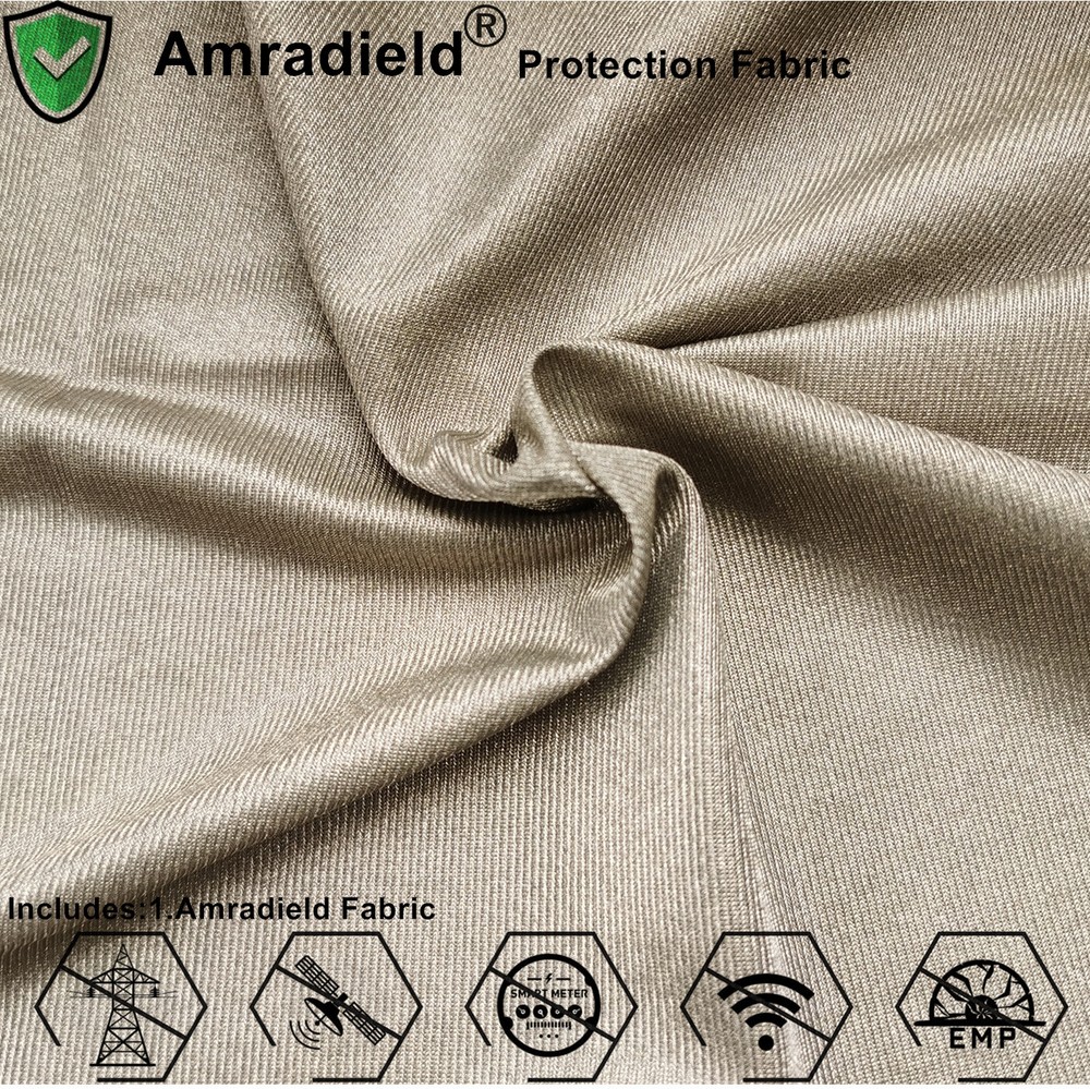 Silver Fabric Shield RFID/EMI/EMF/Radio/Microwave-Stretch Knitting for Clothing