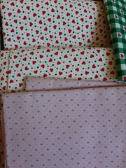 Mixed Lg lot fabric 100% cotton Floral Flowers Hearts Springs Indust Faye Burgos