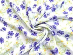 55” Wide By Yard Floral Sewing Fabric Viscose Soft Rayon Material For Robe