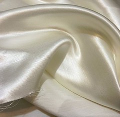 Off White (Ivory) Linen Silk Satin Fabric 45″ Wide By The Yard