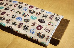 Korean Traditional Puppy Face Frame Patterned Fabric made in Korea BTHY