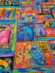 LAUREL BURCH Fabric FELINES & CANINES For CLOTHWORKS Kindred NEW Rare (1) Yard