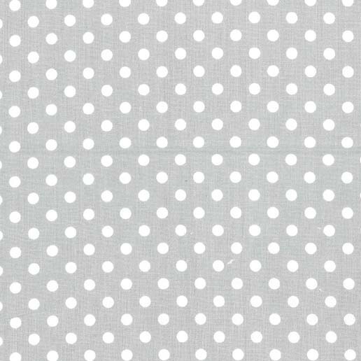 Polka Dot Fabric, BTY, Dumb Dot, Light Gray/White Dots, CX2490-NICK-D