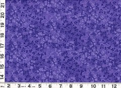 Small Purple Flowers Leafy Vines on Dk Purple Quilting Sewing Fabric by Yd #328