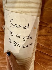 Sand & Beige Striped Fabric $6/yard; 5 Yds Available