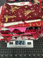 2lb 2oz Mixed Lot Red Heart Valentines Fabric Remnants Scrap Sewing Crafts Quilt