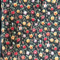 Mixed 10 Lot Cotton Fabrics Pieces Dark Tone Mostly Floral Prints 1 LB