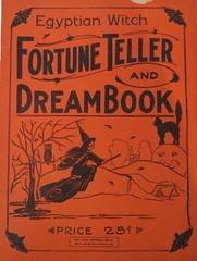 Set of Two 5×7 Vintage Retro Fortune Teller’s Dream Book Cotton Fabric Blocks