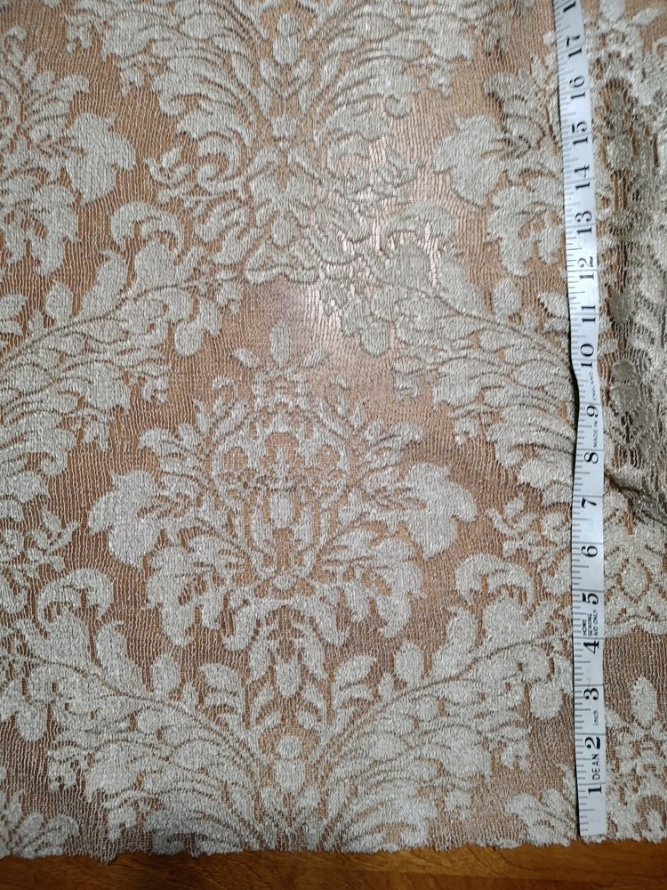 Beige home decor Baroque Overall Lace fabric- 56″ wide x 1/2 yard