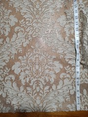 Beige home decor Baroque Overall Lace fabric- 56″ wide x 1/2 yard