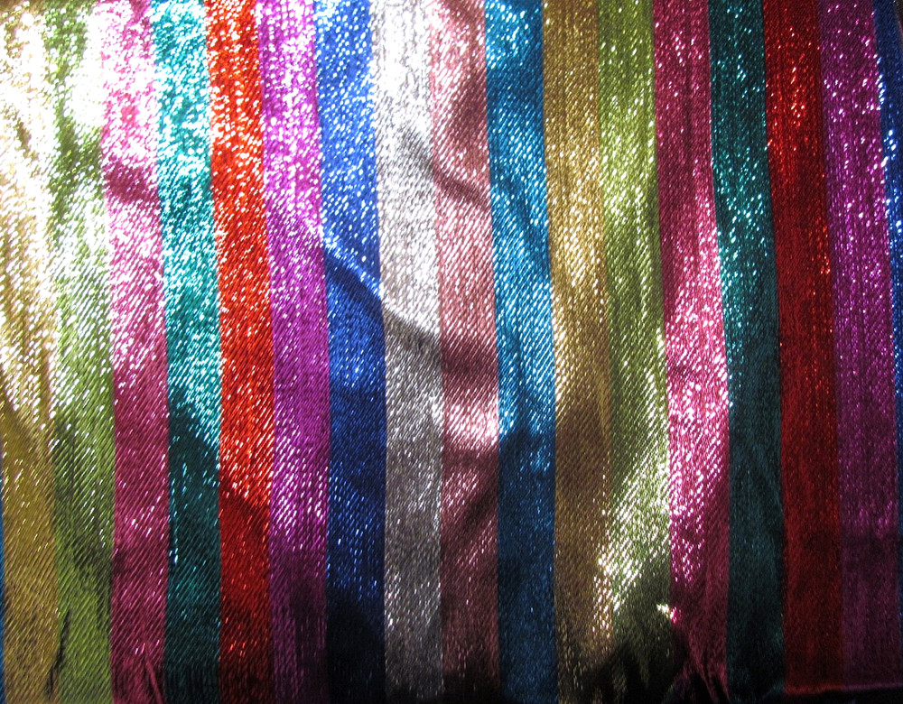 Multicolor Metallic Fabric By the Yard 40″ Wide