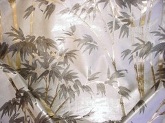 9-3/4Y Kravet Couture Asian Chic Embossed High Shine Silk Upholstery Fabric