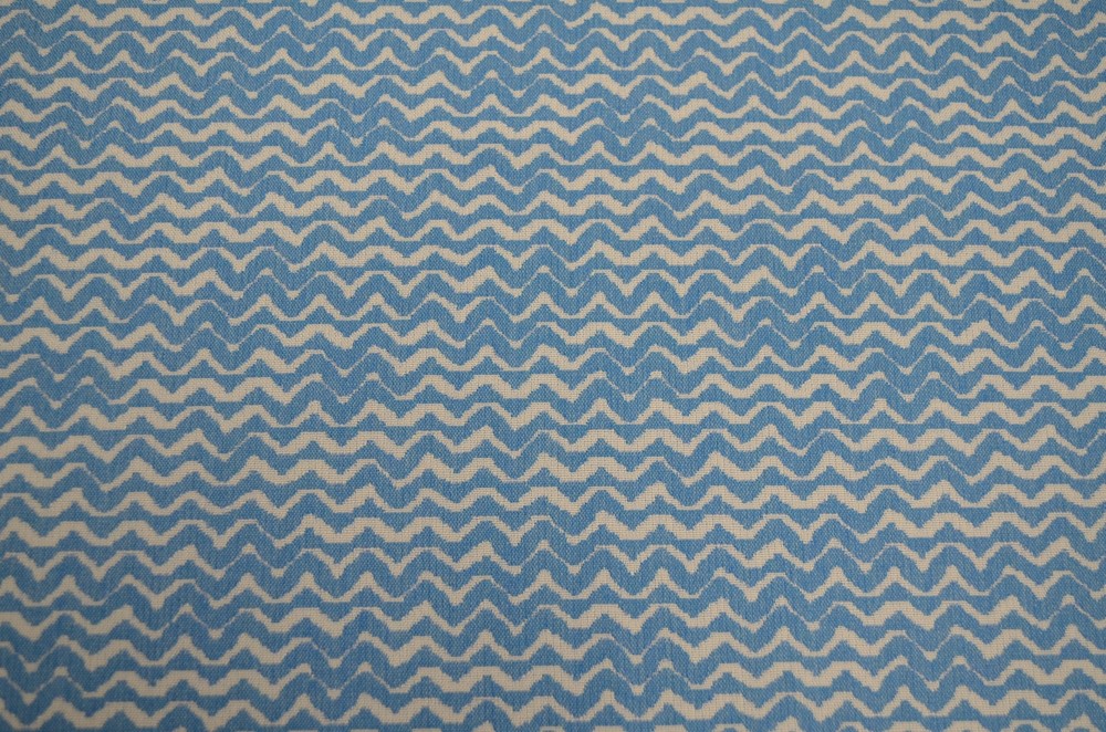 Wiggle Cerulean Miliken Outdoor Fabric