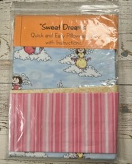 NEW-“Sweet Dreams” Standard Size Pillow Case Kit Coordinating 100% Cotton Prints