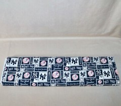 New York Yankees ~ Logo Pattern MLB Cotton Fabric 1/4 Yard 9” X 56”