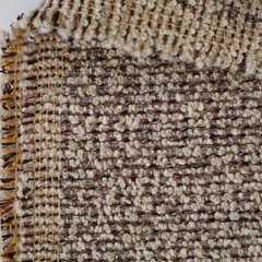 Vtg MCM Knoll Upholstery Fabric “Looped In” Fawn, Boucle Tweed Texture 1.8 yds