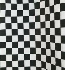 Checkered Black & White Nascar Racing Flag Poly cotton Print 60″ Fabric by yard