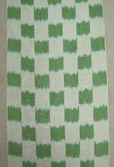 11 Yard HAND MADE UZBEK Natural SILK IKAT ADRAS FABRIC #6356