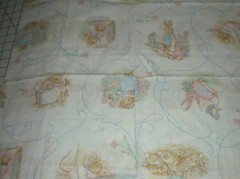 Vintage 1992 BEATRIX POTTER Peter Rabbit Fabric Frederick Warne 33″ L x 44″ W