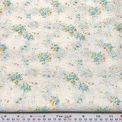 Vintage Floral Lace Eyelet Off-White Unbranded Fabric Remnant 13″ x 46″