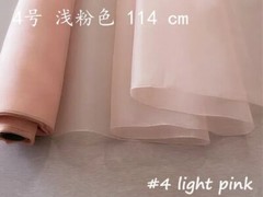 Solid Color Pure Silk Organza 45” By Yards Silk Gauze Fabric Wedding Crafts DIY